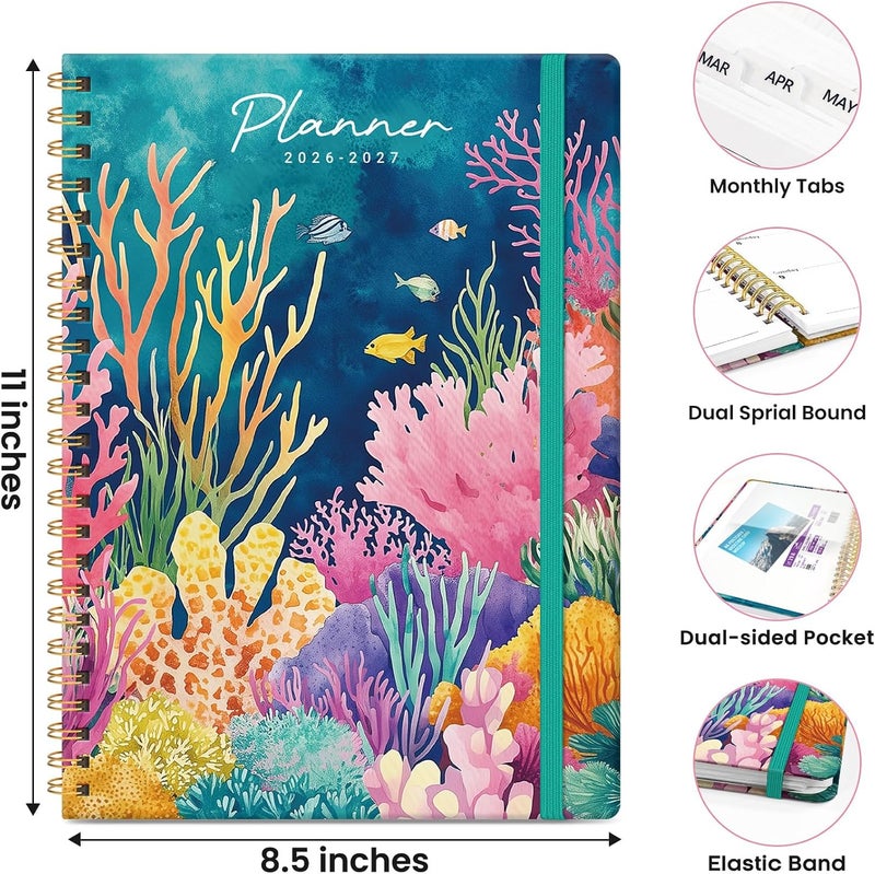 ZOTIA Academic Planner 2026-2027, Monthly and Weekly Calendar Planner, July 2026 - June 2027, Pretty Hardcover Teacher Student Planning Agenda Book with Tabs, Fit for School Office Supplies, 8.5" x 11 - Image 4