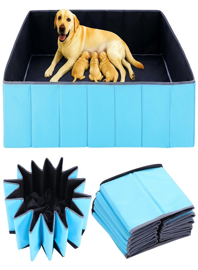 Sunnymove Whelping Box for Dogs 43x43x12 Inch Foldable Portable Large Dog Fence Multi-Functional Puppy Playpen Durable Whelping Supplies for Large Breed Dogs Enclosure for Birthing Activity - Image 1