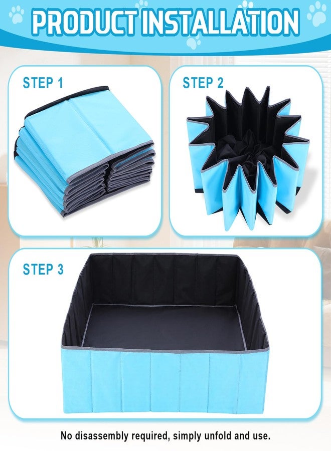 Sunnymove Whelping Box for Dogs 43x43x12 Inch Foldable Portable Large Dog Fence Multi-Functional Puppy Playpen Durable Whelping Supplies for Large Breed Dogs Enclosure for Birthing Activity - Image 3