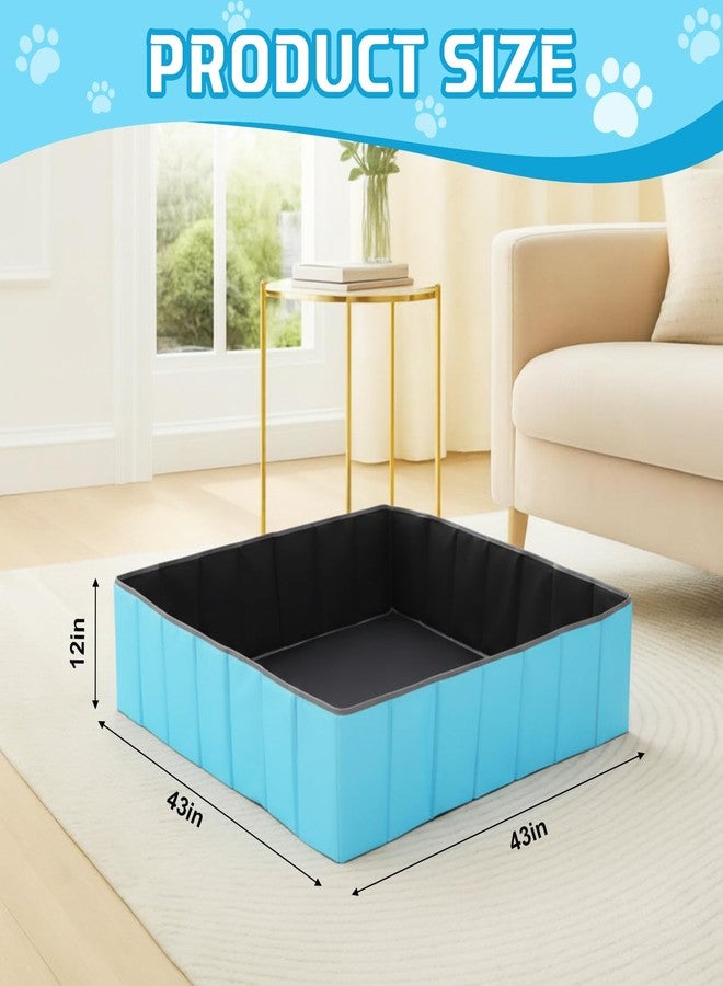 Sunnymove Whelping Box for Dogs 43x43x12 Inch Foldable Portable Large Dog Fence Multi-Functional Puppy Playpen Durable Whelping Supplies for Large Breed Dogs Enclosure for Birthing Activity - Image 2