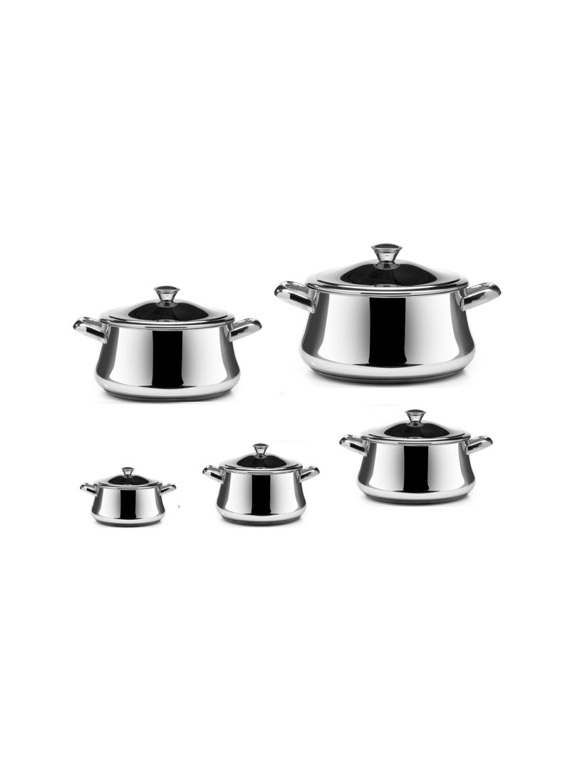 طقم حلة 10 قطعة استاليس تيفال زهران (16-20-22-26-28) 6221064004825