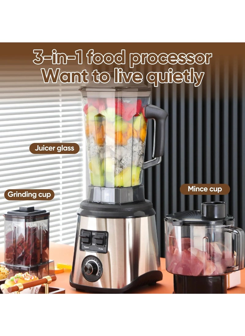6 in 1 Food Processor with 2L Processing Bowl 2.5L Jar Grinder Chopper for Chopping Slicing Shredding and More  Multi Purpose Juicer