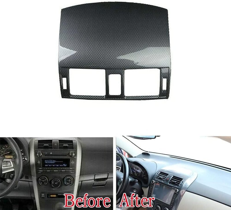 SZFKACCESS Carbon Fiber ABS Middle Air Outlet Vent Cover Trim for Toyota Corolla (2007-2013) - Image 2