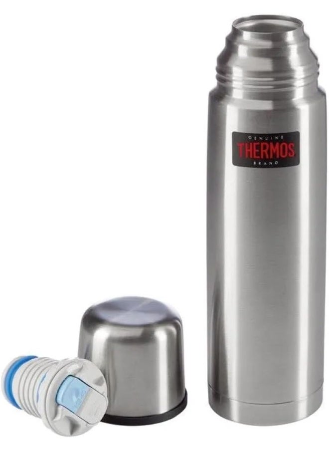 THERMOS - THERMOS STAINLESS STEEL VACUUM INSULATED STEEL FLASK 750 ML, FBB-750SBK, VACUUM FLASK, THERMAL FLASK, INSULATED WATER BOTTLE - Image 1
