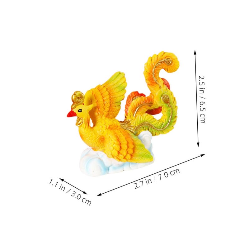 Resin Phoenix Cake Topper Animal Figurine For Home Garden And Baking Decoration - Image 3