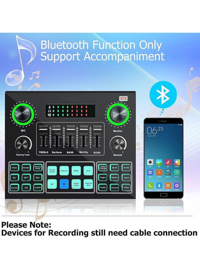 BORTONY - Sound Mixer Board For Live Streaming Voice Changer Card With Multiple Effects Audio Sound Card - Image 1