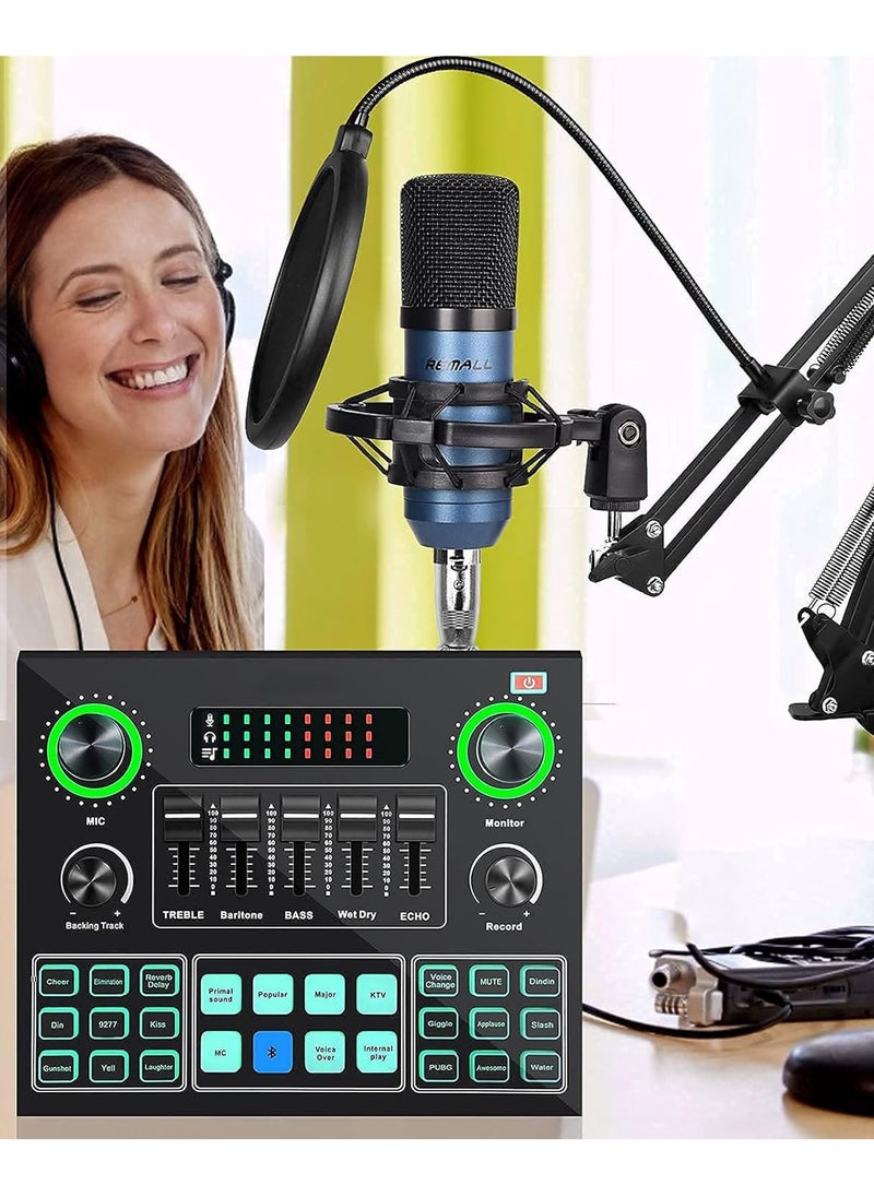 BORTONY - Sound Mixer Board For Live Streaming Voice Changer Card With Multiple Effects Audio Sound Card - Image 1