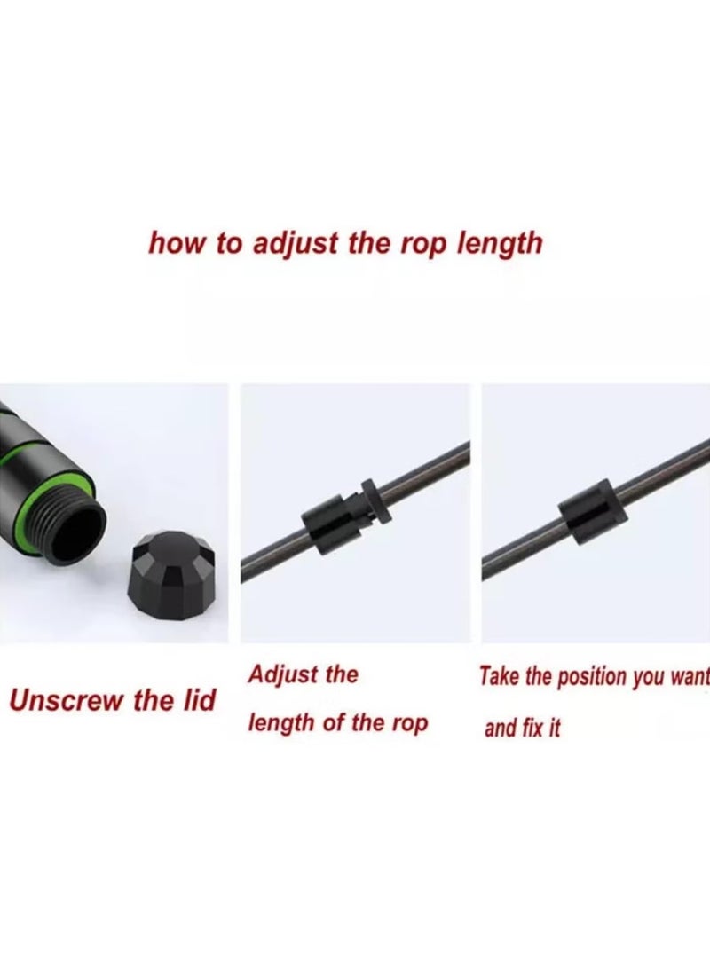OUHOE Adjustable Speed Heavy Weighted Steel Wire Exercise Skipping Jump Rope|Heavy Skipping Rope PVC Weighted Speed Exercise Jump Rope Breathing Handle 360 Degree rotation - Image 5