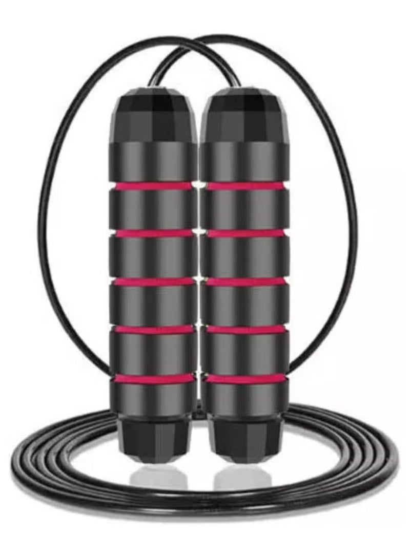 OUHOE Adjustable Speed Heavy Weighted Steel Wire Exercise Skipping Jump Rope|Heavy Skipping Rope PVC Weighted Speed Exercise Jump Rope Breathing Handle 360 Degree rotation - Image 1