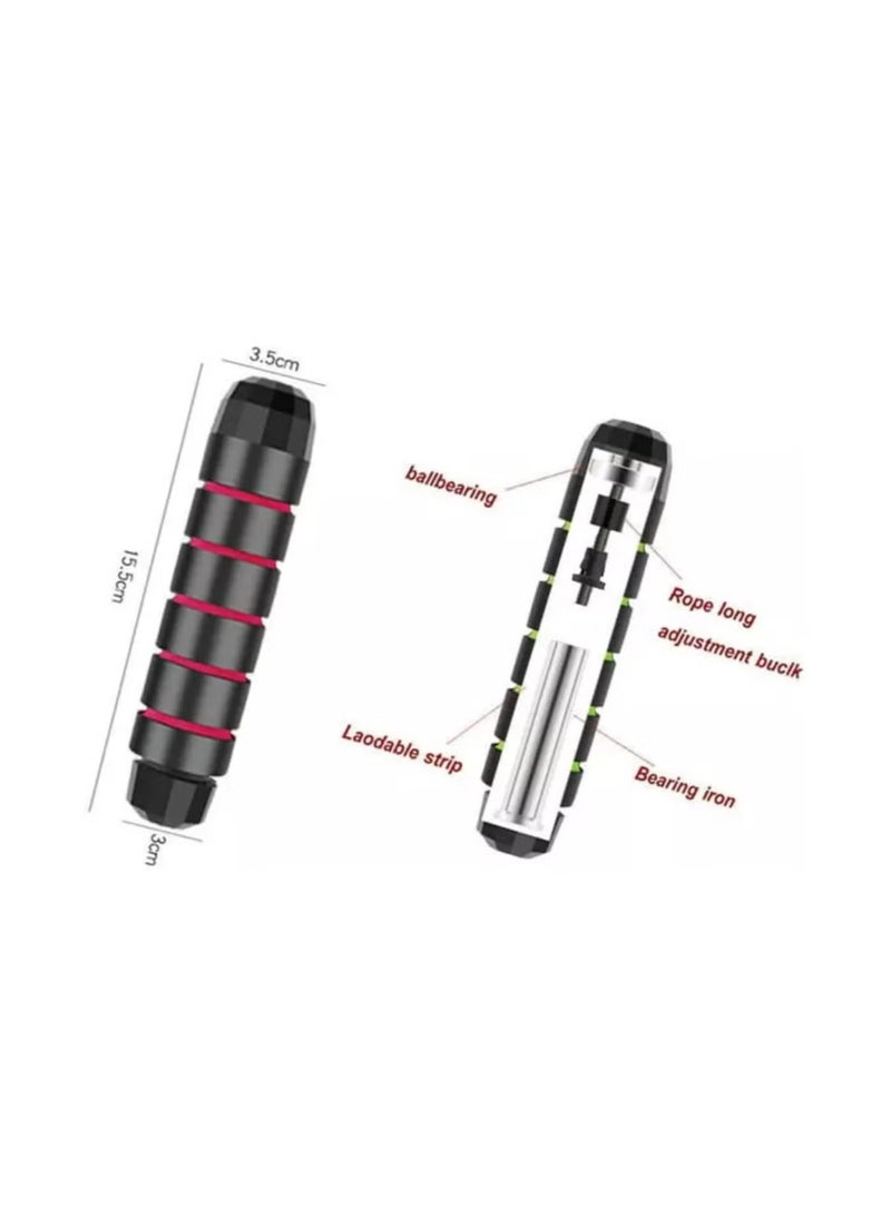 OUHOE Adjustable Speed Heavy Weighted Steel Wire Exercise Skipping Jump Rope|Heavy Skipping Rope PVC Weighted Speed Exercise Jump Rope Breathing Handle 360 Degree rotation - Image 2