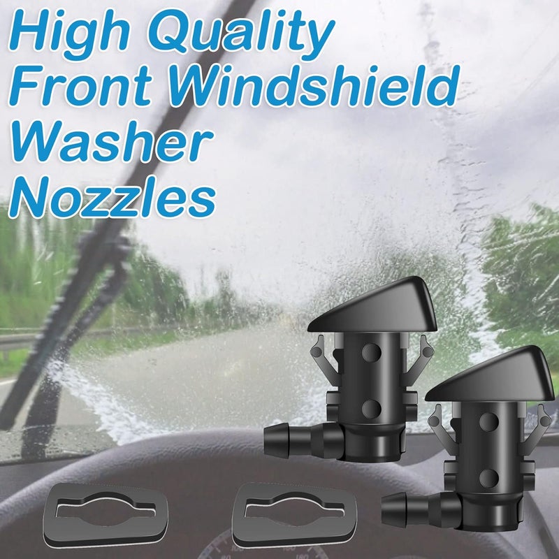 Belleone 2 Windshield Washer Nozzle Kit fit for 2005-2016 Jeep Grand Cherokee, 2005-2013 Chevy Malibu, 2005-2010 Pontiac G6, 2007-2010 Saturn Aura, Replacement for 55372143AB, 15247800, 55156427AB, 55079049AA - Image 5