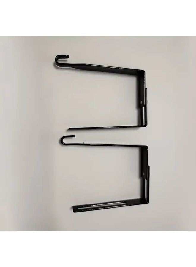 2pcs Heavy Duty Metal Over The Door Hooks For Clothes Bags Hats Keys Storage - Image 2