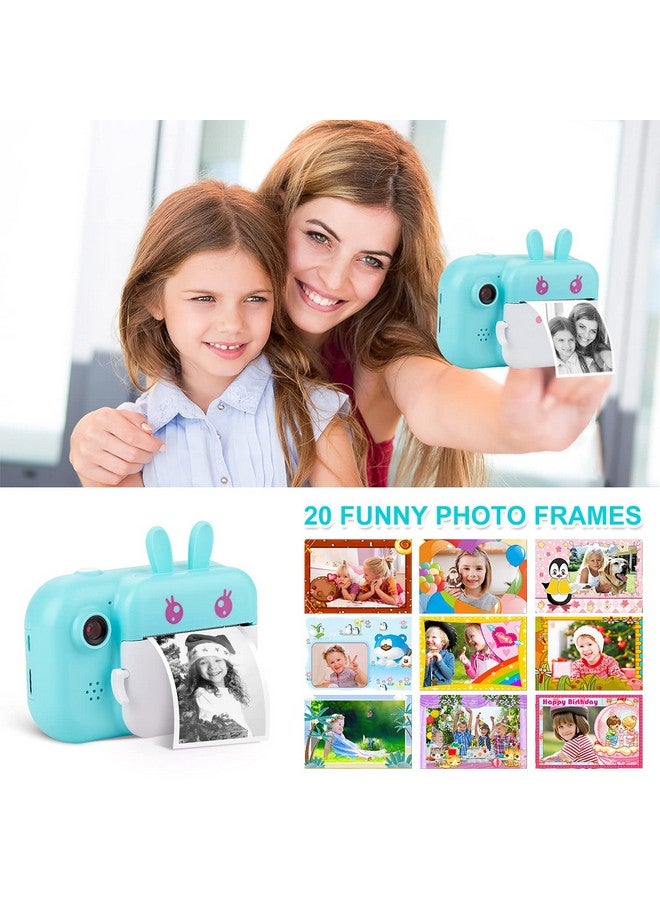 MINIBEAR Kids Camera Instant Print Camera for Kids Digital Camera Toddler Toys Christmas Birthday Gifts for 3 4 5 6 7 8 9 10 Year Old Boys Girls, Blue - Image 3