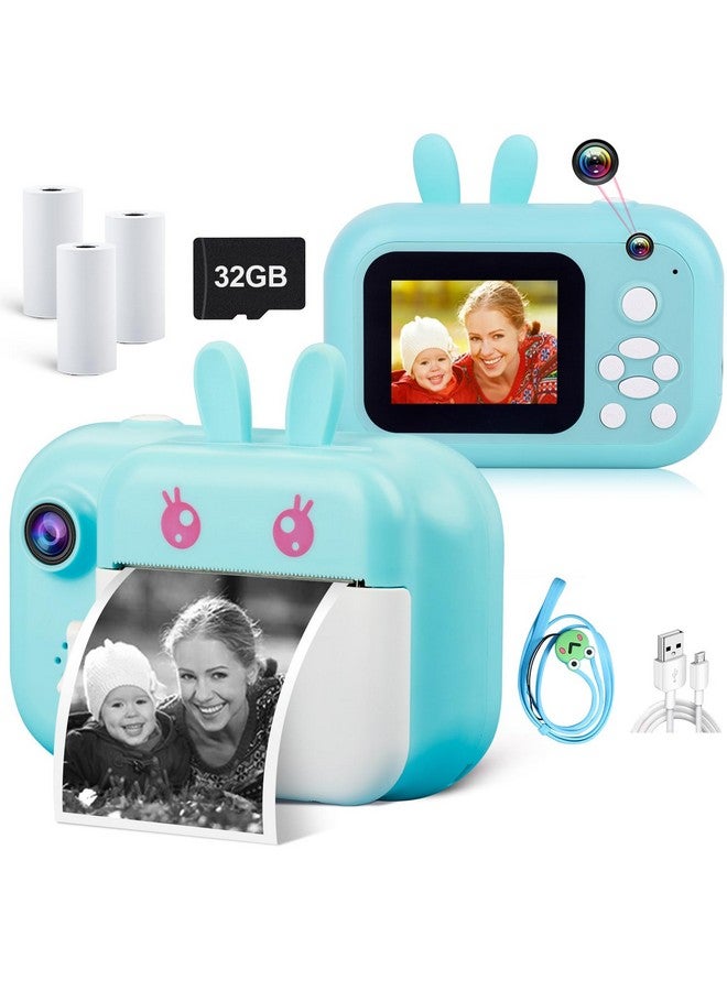 MINIBEAR Kids Camera Instant Print Camera for Kids Digital Camera Toddler Toys Christmas Birthday Gifts for 3 4 5 6 7 8 9 10 Year Old Boys Girls, Blue - Image 1