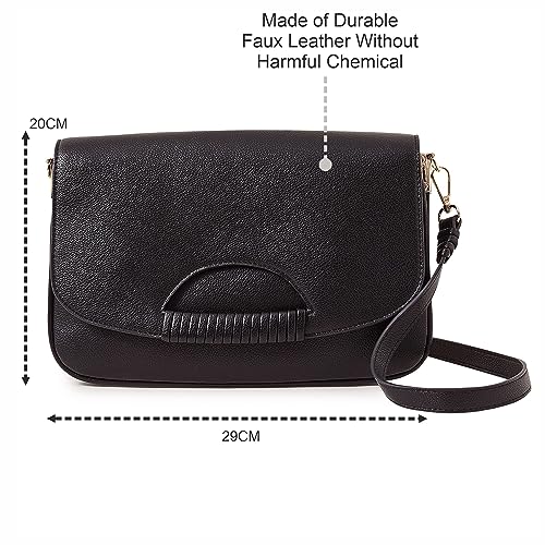 Accessorize London Women's Black Wrap Handle Cross Body - Image 4