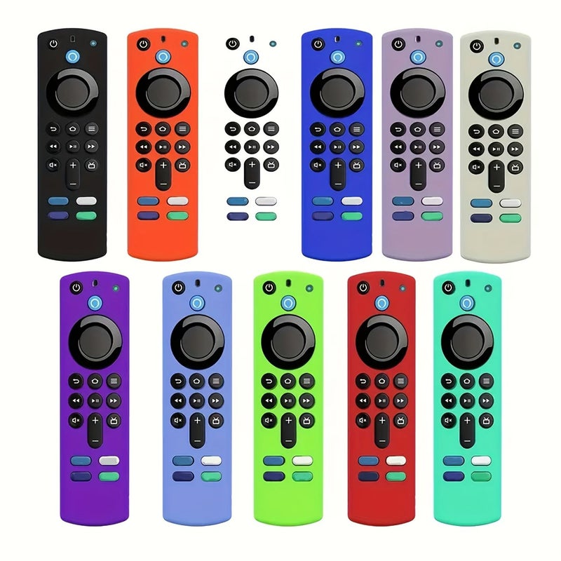 Silicone Protective Case For 2021 Fire TV Third Generation Non Slip Texture Design Blue - Image 4