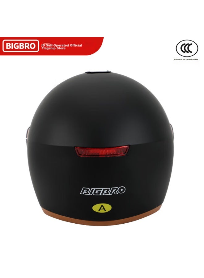 Bigbro602 New National Standard Class A Motorcycle Helmet, Uni, Summer Ventilated, For Electric Bikes, Half Helmet, Matte Black, L - Image 4