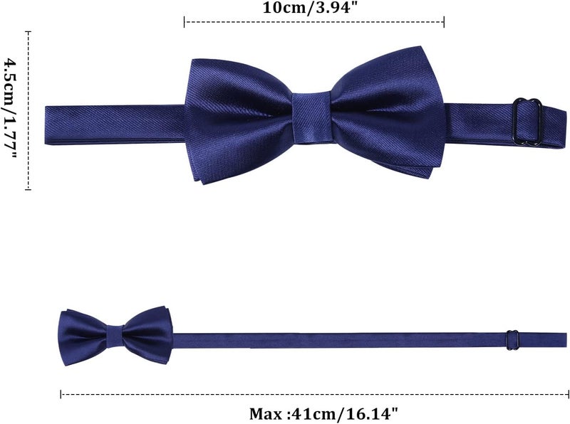 Kajeer Kids Bow Tie, Boy Bow Ties Pre-tied Silk 100% Classic Solid Adjustable Girls Neck Bowtie for Wedding Party - Image 5