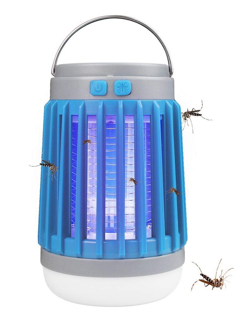 Generic Portable Mini Mosquitoes Killer Lamp, Camping Lantern Bug Zapper, 1800mAh Rechargeable Camping Light Lantern, 8H lighting, USB No Noise Electric Fly Killer Light, IPX4 Waterproof for Outdoor & Indoor  - Image 1