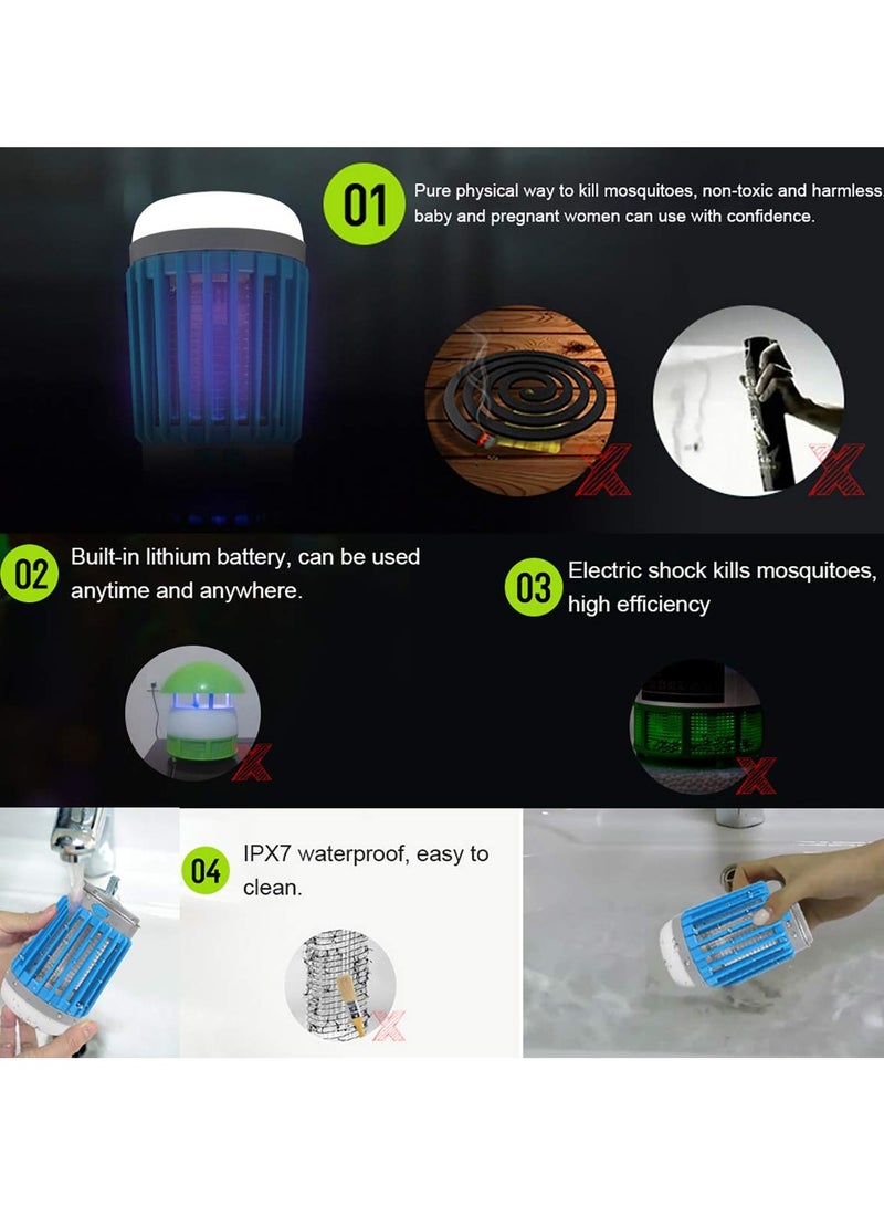 Generic Portable Mini Mosquitoes Killer Lamp, Camping Lantern Bug Zapper, 1800mAh Rechargeable Camping Light Lantern, 8H lighting, USB No Noise Electric Fly Killer Light, IPX4 Waterproof for Outdoor & Indoor  - Image 4