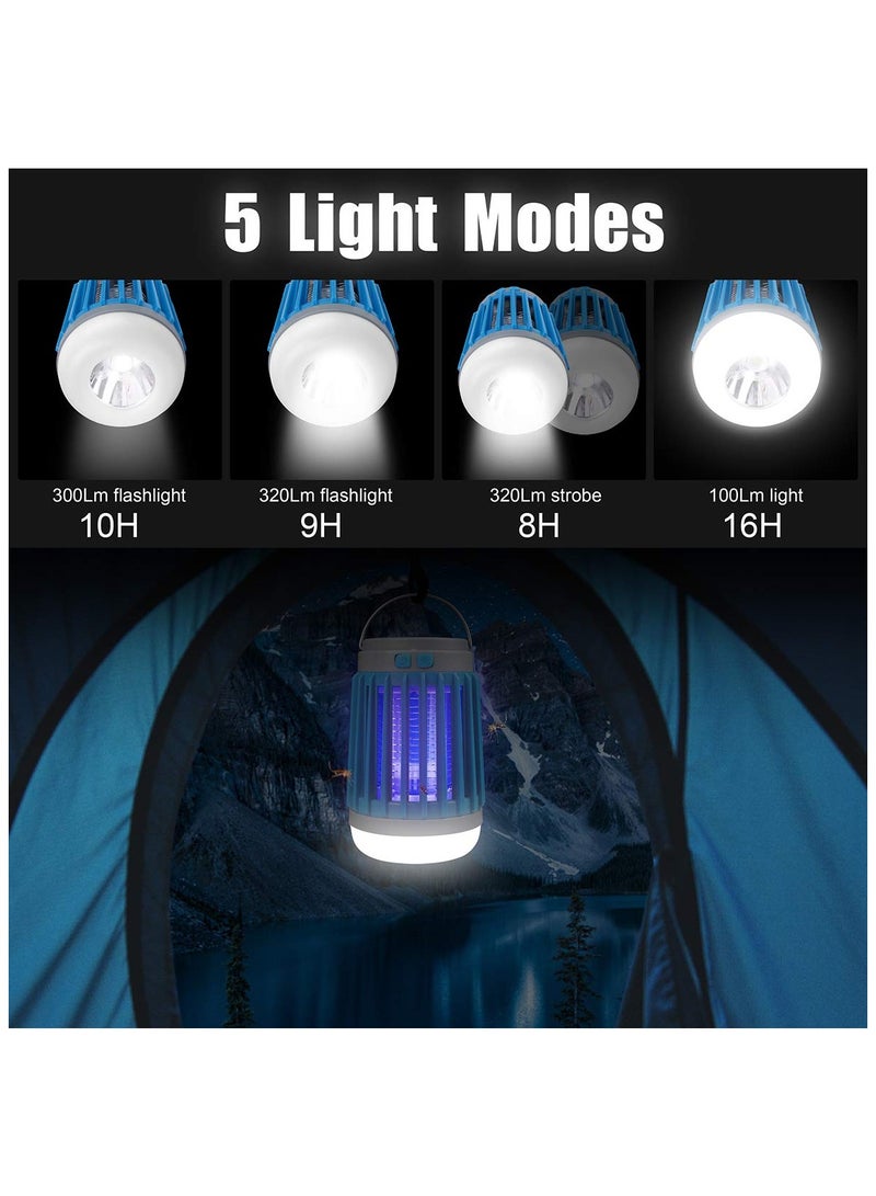 Generic Portable Mini Mosquitoes Killer Lamp, Camping Lantern Bug Zapper, 1800mAh Rechargeable Camping Light Lantern, 8H lighting, USB No Noise Electric Fly Killer Light, IPX4 Waterproof for Outdoor & Indoor  - Image 5