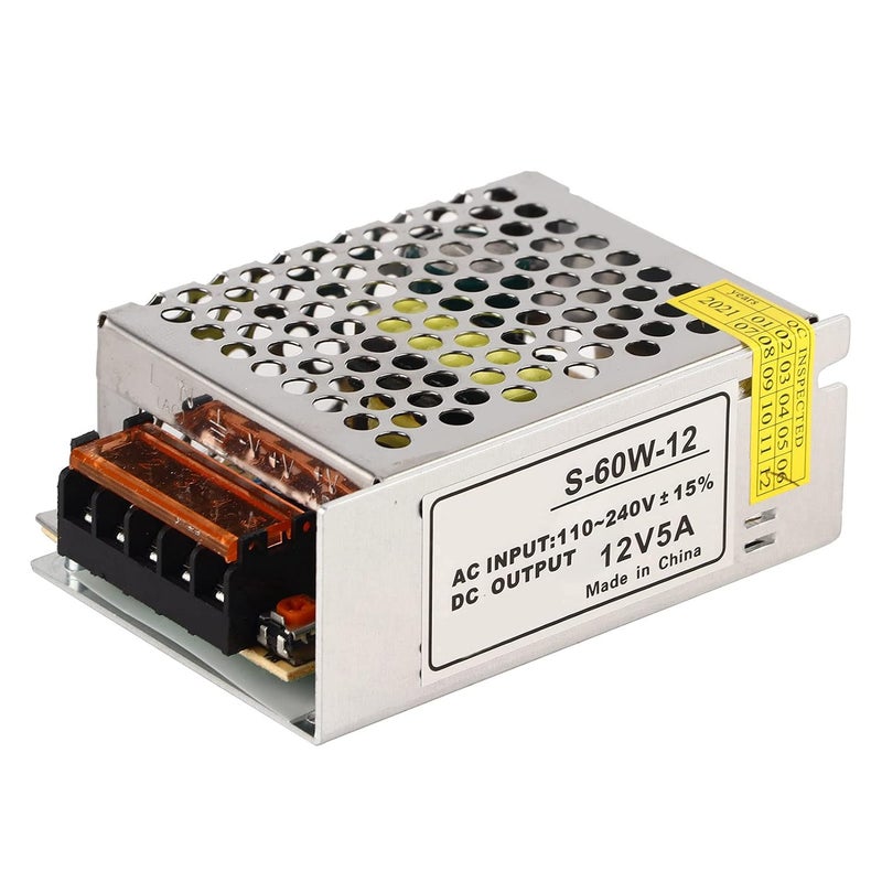 كلاراكو محول طاقة 12 فولت، محول جهد 5 أمبير 12 فولت تيار متردد إلى تيار مستمر، مزود طاقة منظم عالمي لمختبر الكمبيوتر - Image 1