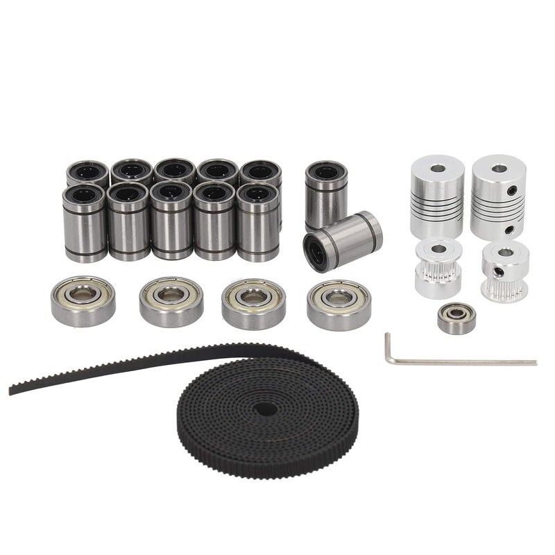 مجموعة محمل خطي LM8UU مع قابض عمود المحرك وبكرة توقيت الحزام ومجموعة مفتاح سداسي - Image 1