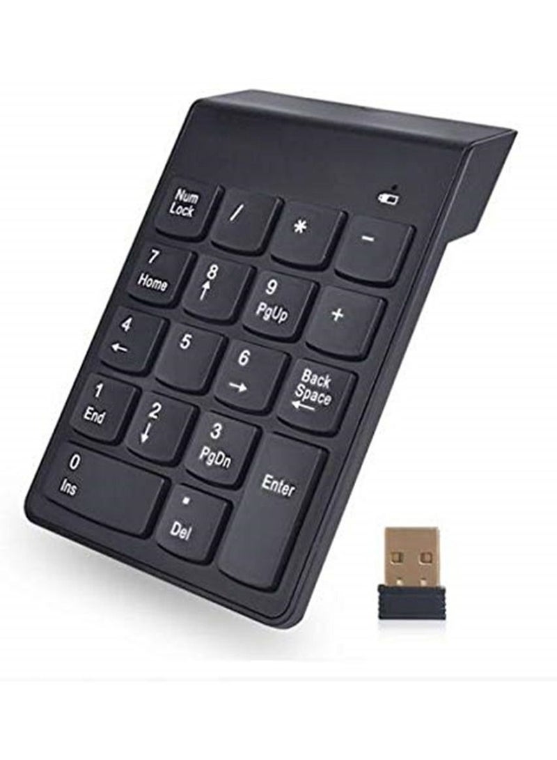 لوحة مفاتيح رقمية صغيرة 18 Keys لوحة مفاتيح رقمية 2.4G USB لوحة مفاتيح لاسلكية Numpad لأجهزة الكمبيوتر المحمول المتوافقة - Image 1