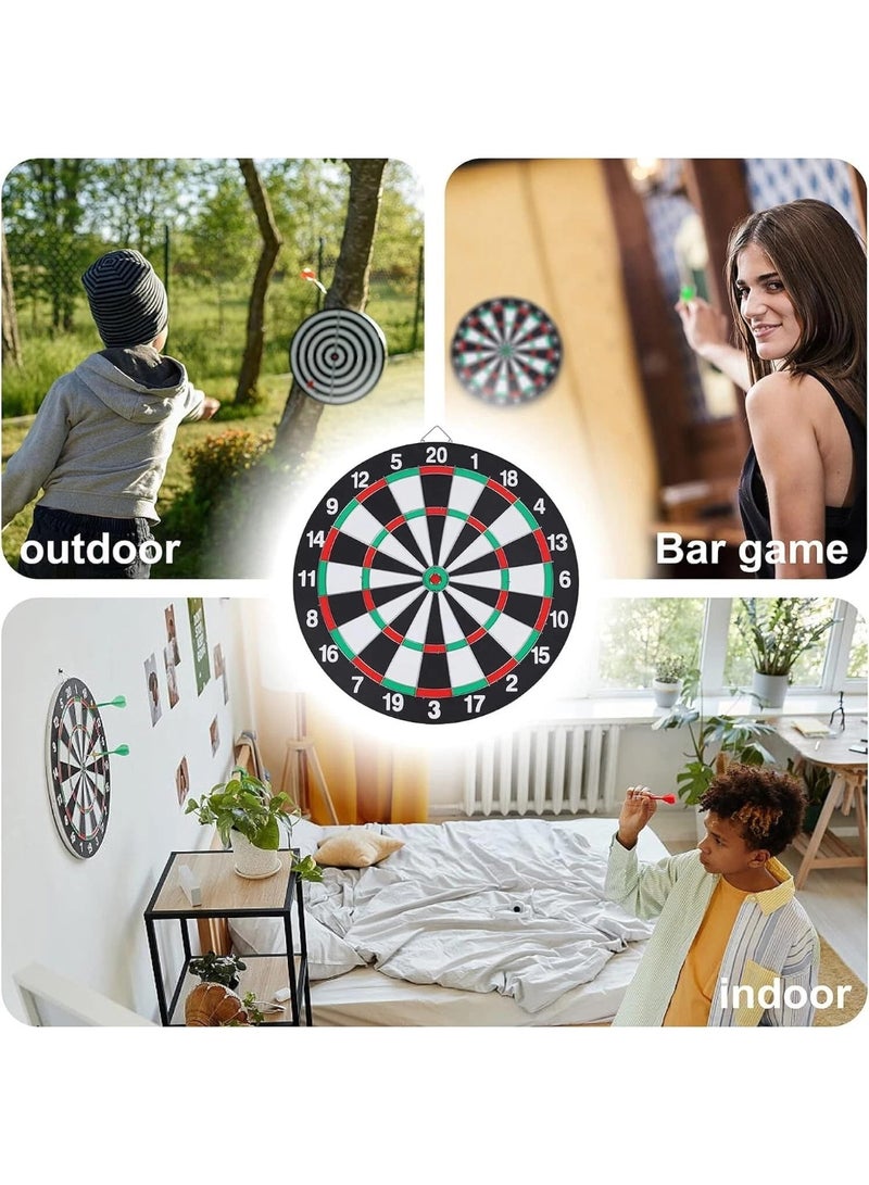 SKYFUN (LABEL) لوحات رمي ​​سهام احترافية مزدوجة الجوانب للكبار والصغار، لعبة خارجية رائعة مع 6 سهام برؤوس فولاذية، رياضة ترفيهية داخلية في المكتب، للعائلة - Image 5