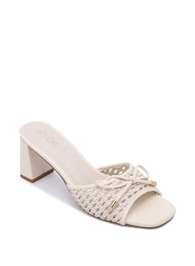 FYOR Stylish Lattice-Detail Heeled Sandal CD 021