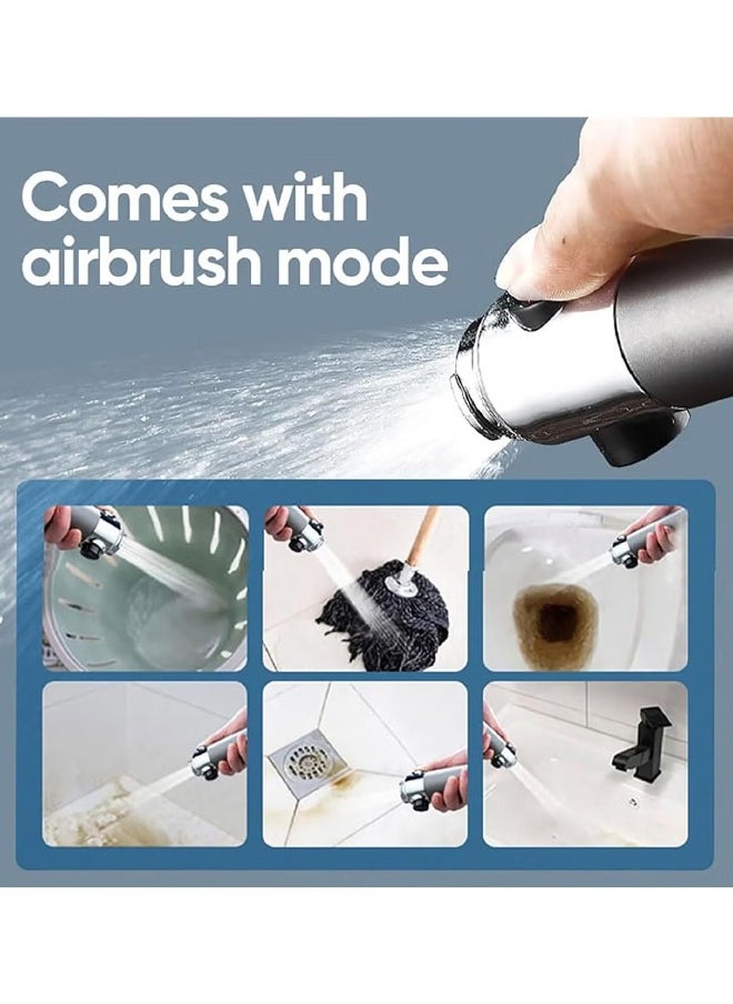VOGMAX - Handheld shower head, Shower head kit with high pressure and high flow even at low water pressure, Filter shower head with 1.5m hose, holder, rubber gasket and three filters - Image 1
