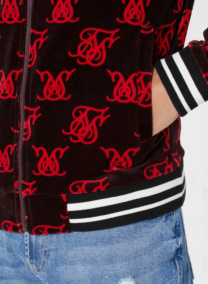 SikSilk High Neck Bomber Jacket