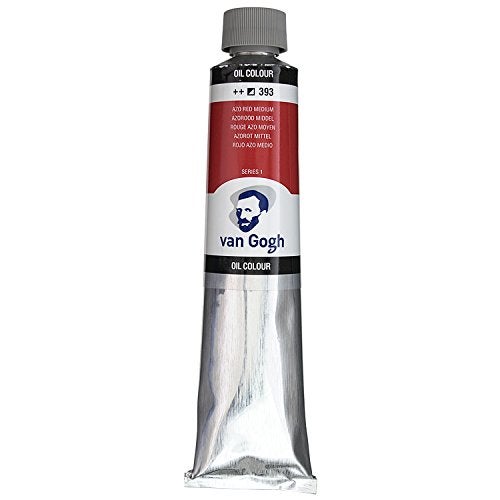 Talens Van Gogh Oil Color Paint, 200ml Tube, AZO Red Medium 393 - Image 4