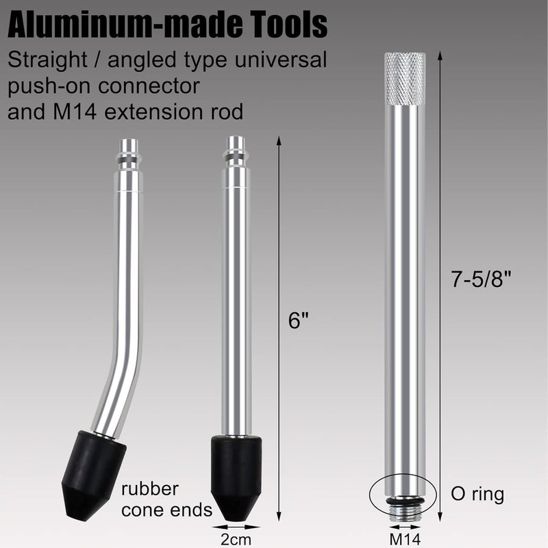 YSTOOL Cylinder Leak Down Tester Automotive Kit Gasoline Engine Compression Dual Gauge Leakdown Detector Tool Set for Pressure Check & Leakage Rate Test with Extension Rod Blue - Image 5