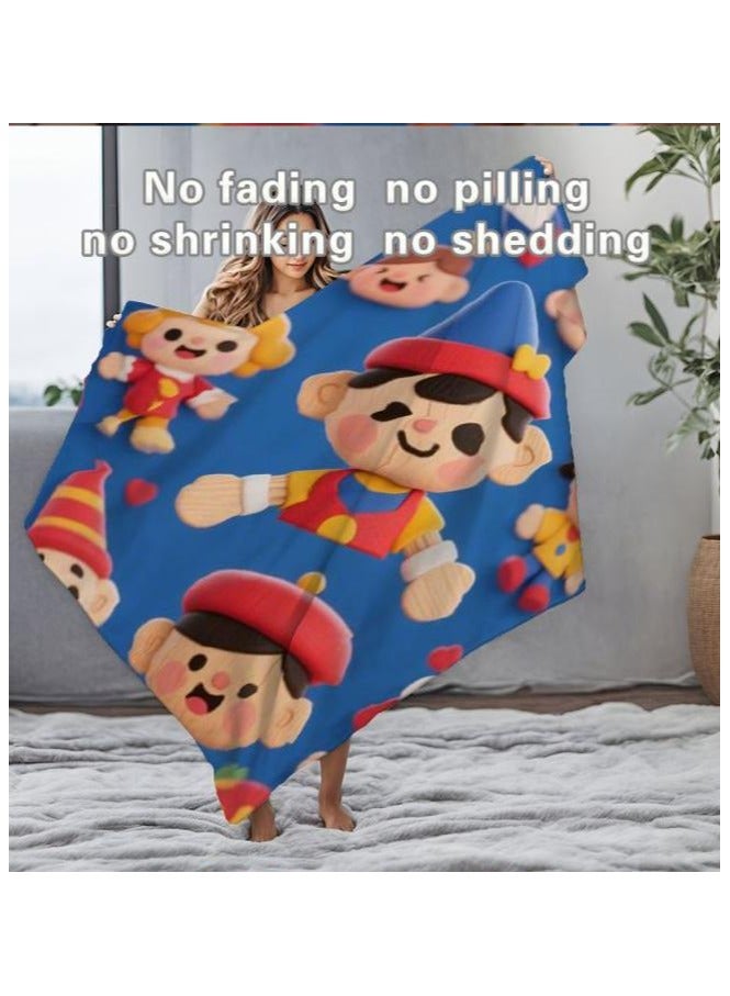 عام بطانية رقيقة من الفانيلا الكرتونية للأطفال أو الطلاب (دافئة ومريحة ومناسبة للنوم والألعاب) 100 سم * 150 سم - 39 - Image 1