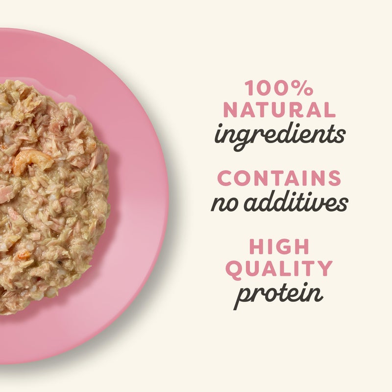 Applaws Natural Premium Wet Cat Food for Adult Cats, Tuna Fillet with Pacific Prawns in Broth Pack of 4 x 70g Pouches - Image 3