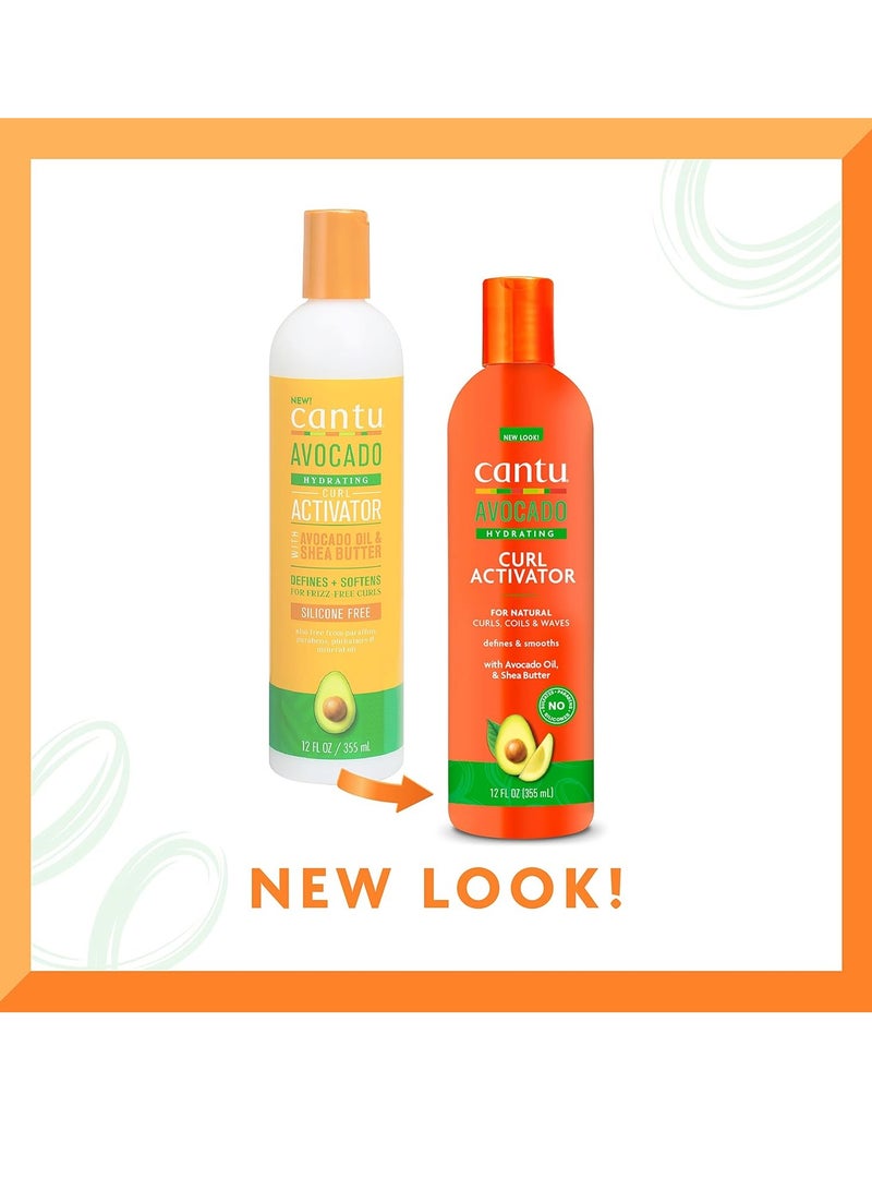 Cantu Avocado Hydrating Curl Activator Cream with Pure Shea Butter, (Packaging May Vary) - Image 2