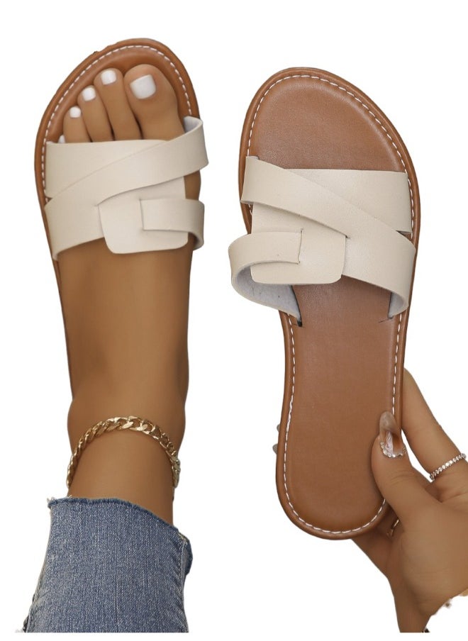 Rup Art Women’s Flat Babouche Sandals – Lightweight Beach Slippers, Comfortable Summer Footwear for Ladies  - Image 1