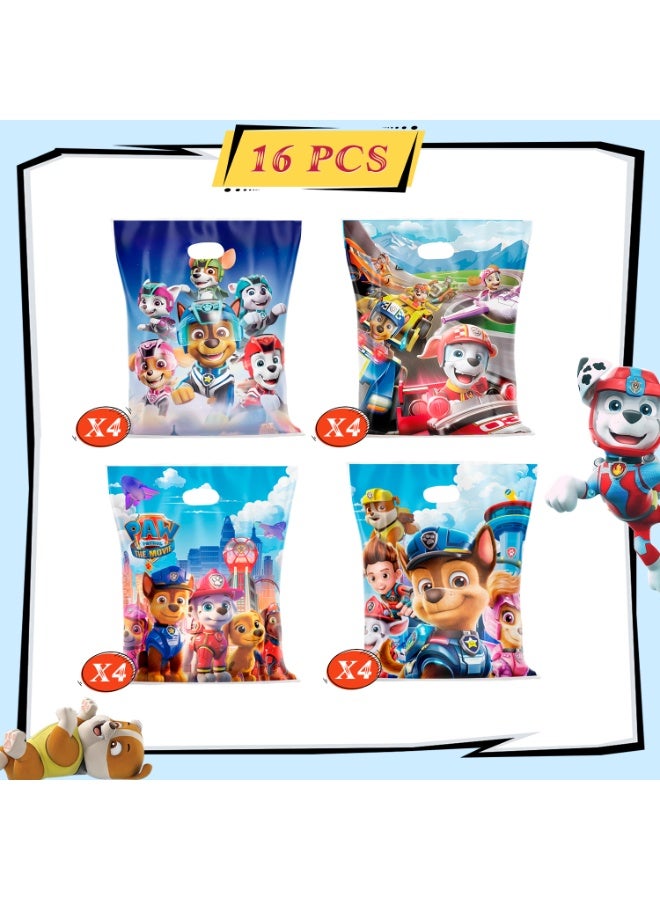 ILovhaprty Handheld Paw Patrol Party Favor Bags, 16 Pcs Paw Patrol Favor Bags for Birthday Parties Paw Patrol Favor Bags Paw Patrol Candy Bags, Paw Patrol Plastic Bags for Paw Patrol Party Decorations - Image 2