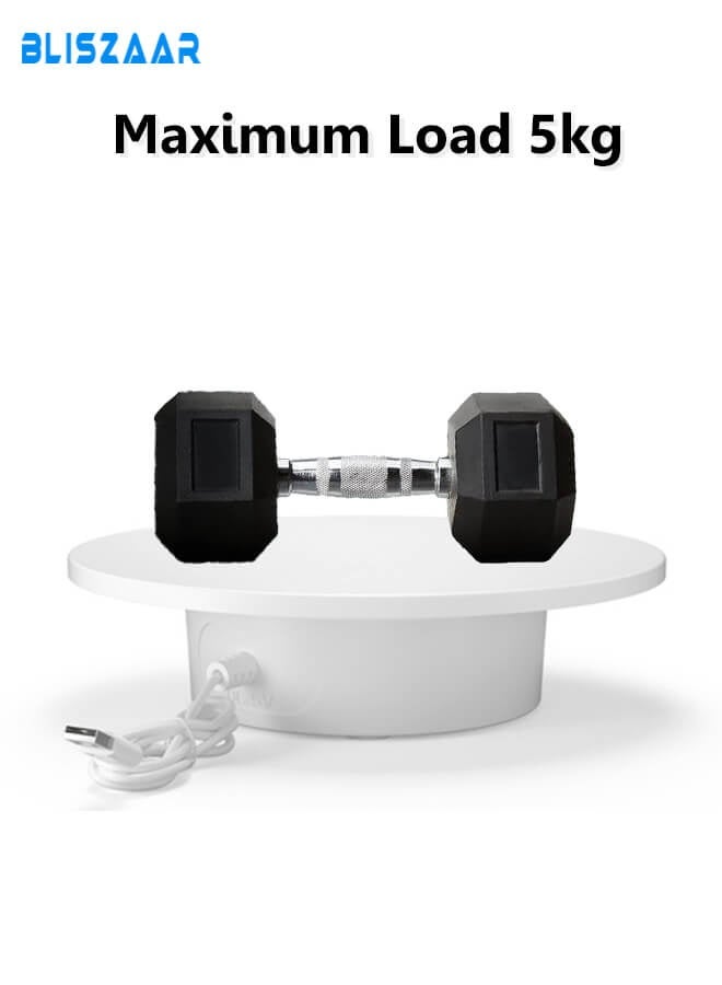 Bliszaar Electric Rotating Turntable, 360° Motorized Display Stand with 3KG Load, Display Table for Photography Product Show Jewelry Display Watch 3D Model 20CM  - Image 4