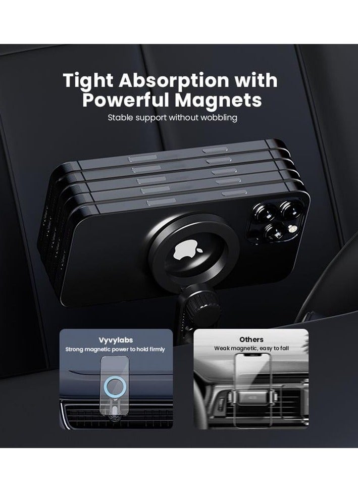 VYVYLABS حامل السيارة المغناطيسي Vyvylabs L01 (إصدار منفذ الهواء) باللون الأسود - Image 4