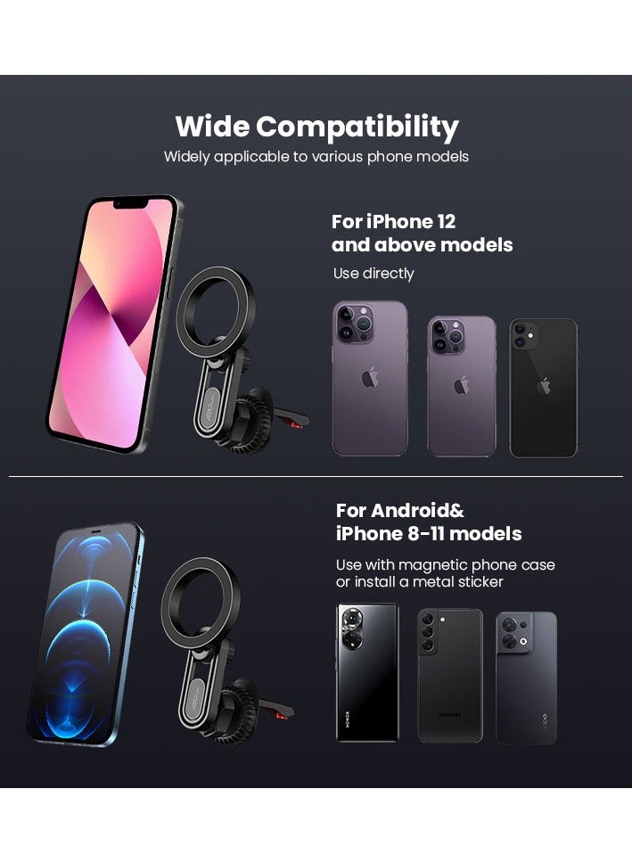 VYVYLABS حامل السيارة المغناطيسي Vyvylabs L01 (إصدار منفذ الهواء) باللون الأسود - Image 5