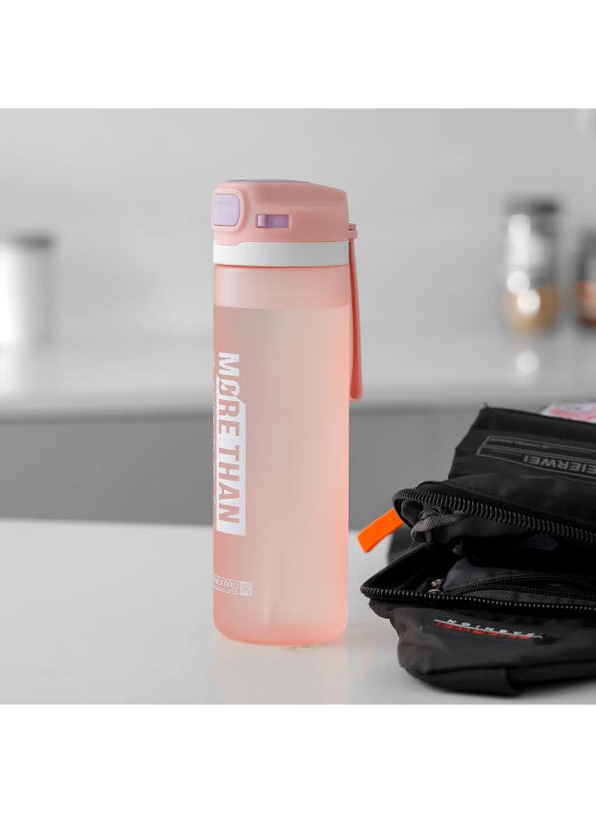 Royalford 630ml Water Bottle- RF11934 Transparent Plastic Bottle with Flip flop Lid and Secure Lock Assorted Colour - Image 3