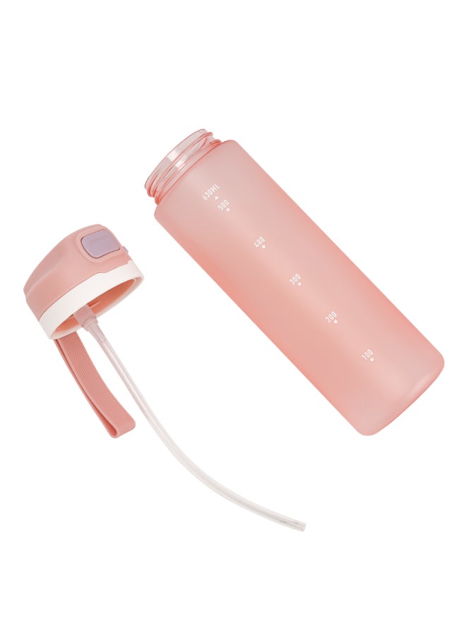 Royalford 630ml Water Bottle- RF11934 Transparent Plastic Bottle with Flip flop Lid and Secure Lock Assorted Colour - Image 2