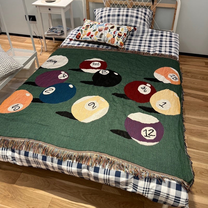 Trendy West Coast Billiard Blanket Trendy Blanket Shawn Yue Studio Workwear Poster Tapestry(Stutsy., 130*160cm) - Image 2