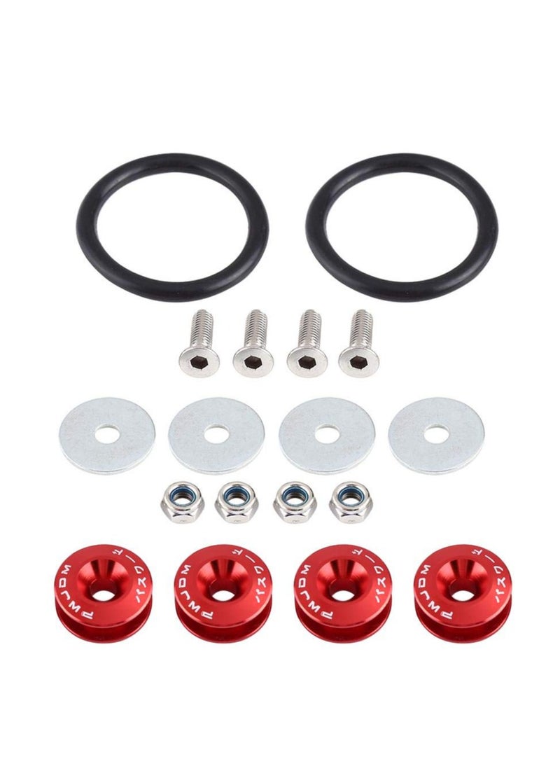 Generic Car Bumper Washer Aluminium Alloy JDM Bumper Washer/Bolt Engine Bay Dress Up Kit Quick Release Fastener  - Image 1