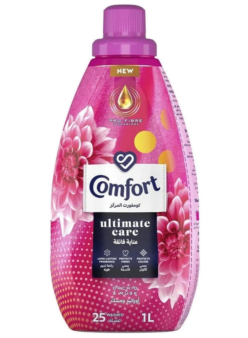 كمفورت منعم الأقمشة برائحة الأوركيد والمسك للعناية الفائقة، 25 غسلة، 1 لتر - Image 2