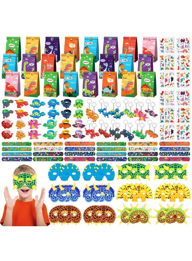 INNOCHEER Dinosaur Party Favors, Dinosaur Birthday Decorations 24 Pack Dinosaur Party Supplies Dinosaur Party Decorations, Dinosaur Goodie Bags for Birthday Party Favors for Kids 3-5 4-8 8-12 Dino - Image 1