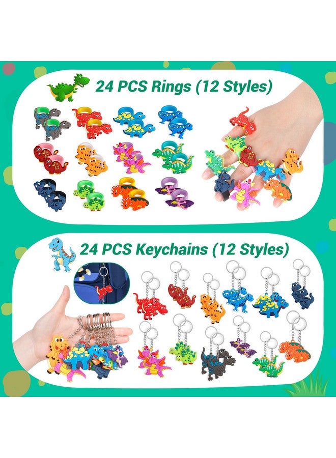INNOCHEER Dinosaur Party Favors, Dinosaur Birthday Decorations 24 Pack Dinosaur Party Supplies Dinosaur Party Decorations, Dinosaur Goodie Bags for Birthday Party Favors for Kids 3-5 4-8 8-12 Dino - Image 4