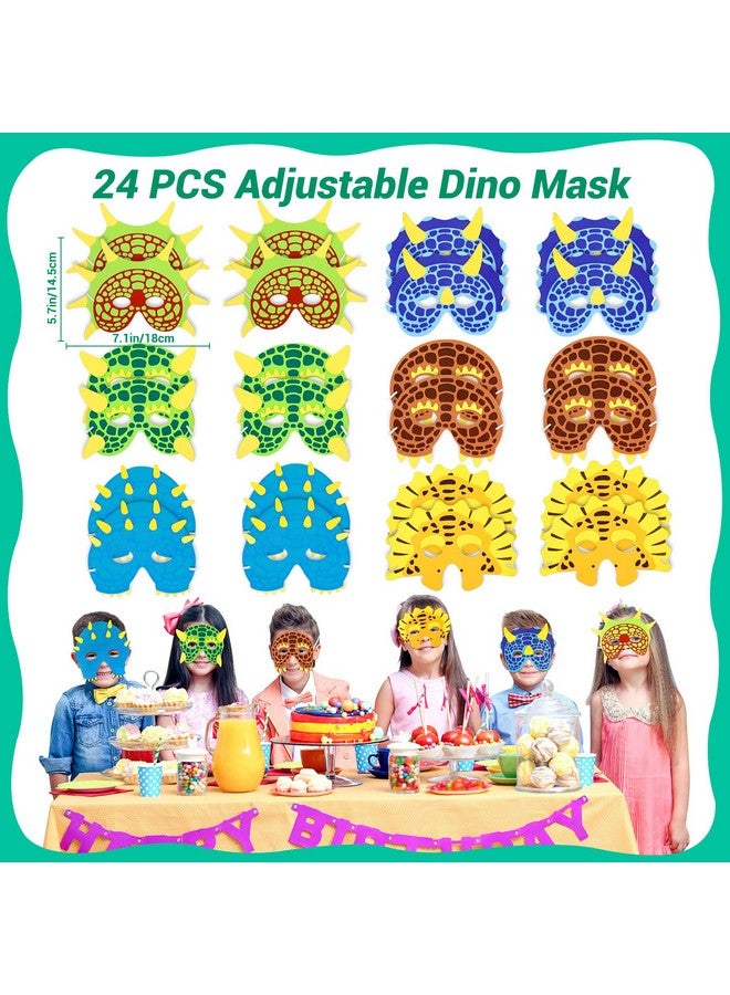 INNOCHEER Dinosaur Party Favors, Dinosaur Birthday Decorations 24 Pack Dinosaur Party Supplies Dinosaur Party Decorations, Dinosaur Goodie Bags for Birthday Party Favors for Kids 3-5 4-8 8-12 Dino - Image 2